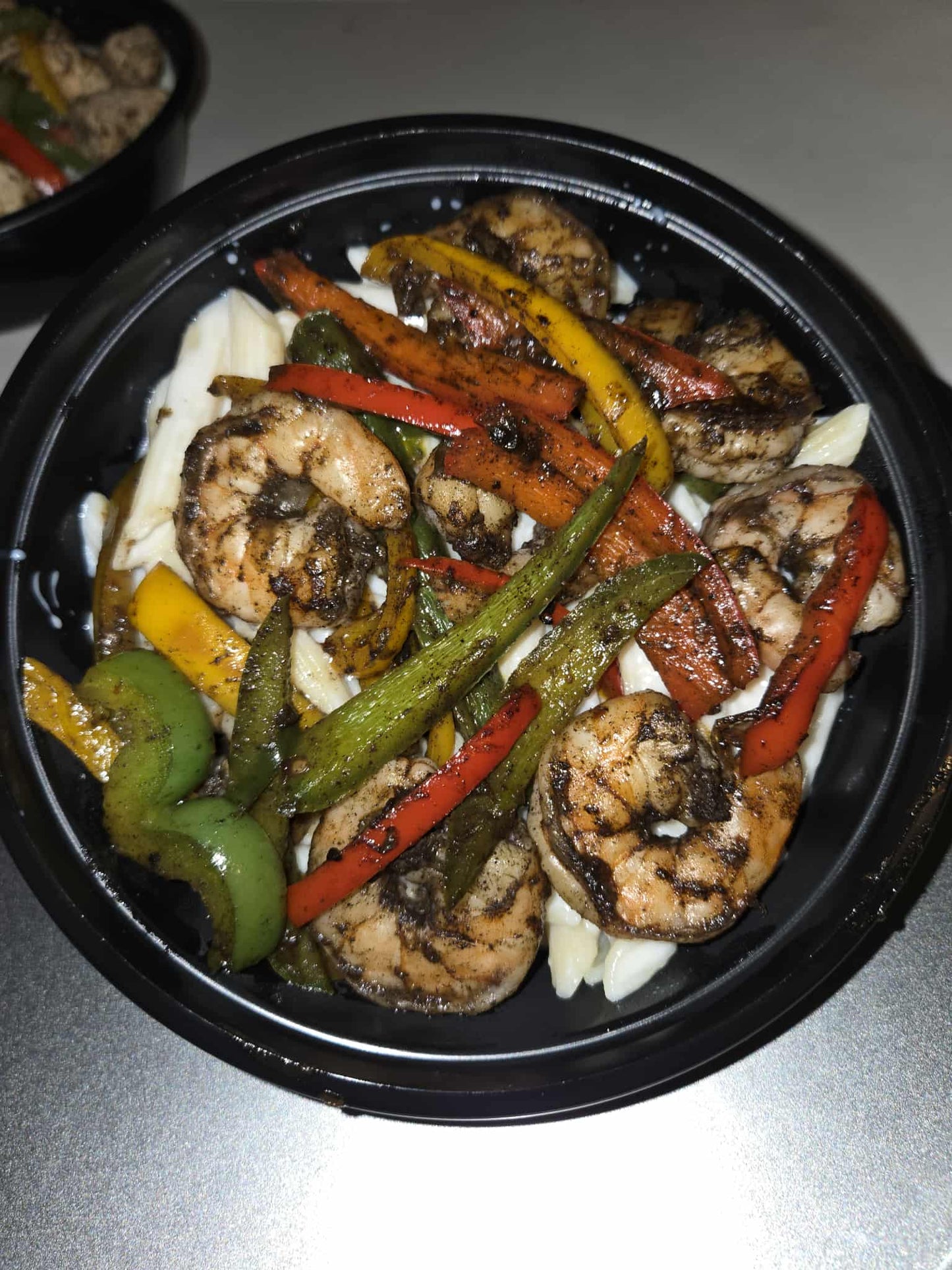 Jumbo shrimp rasta pasta