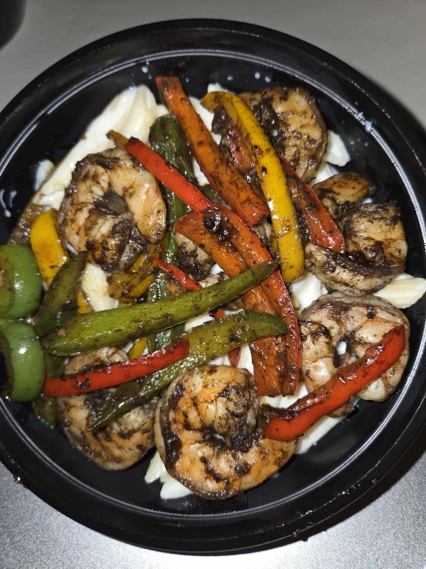 Jumbo shrimp rasta pasta